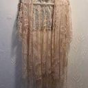 Off White Lace Shaw with tassels Size L Photo 0