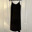 Oak + Fort  Suede like black midi slip dress size small Photo 2