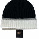 Frye  knit beanie black with white trim Photo 1