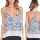 Lovers + Friends  Revolve Poppy Geometric Mosaic Layered Flowy Cami Tank Small Photo 1