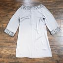 Alice + Olivia  • Beaded Silk Tunic Dress jeweled grey silver kimono mini Photo 8