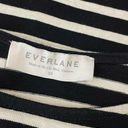 Everlane  Breton Black White Stripe Zip Shoulder Oversized Shift Dress XS Photo 3