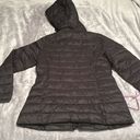 St. John’s Bay  Black Womens Small Puffer Winter Coat Hoodie Attachable Photo 3