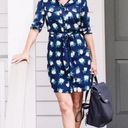 Draper James  Blue Floral Magnolia Shirt Dress Sz.0 Photo 2