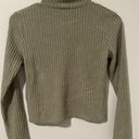 Wilfred  Free Green Turtleneck Cropped Sweater Photo 2