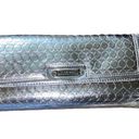 Nine West  Silver Metallic Trifold Envelope Wallet with back zipper compartment Photo 0