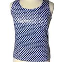 Chico's Zenergy By  Womens Polka Dot Sequin Black White Tank Top Sz‎ 1, Medium Photo 0