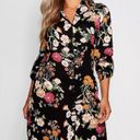 Boohoo Floral Long Sleeve Button Down Dress Photo 0