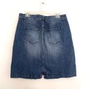 Lane Bryant GLAMOUR x  Plus Size Dark Wash Faded Knee Length Denim Jean Skirt 14 Photo 9