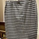 J.Jill  Ponte Plaid Skirt Women's Sz Medium Gray Plaid Stretch Photo 4