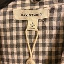 Max Studio  short sleeve, gingham, button-down top with waist bowtie large Photo 1