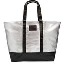 Victoria's Secret  Silver & Black Tote XL Weekender Bag NWT Photo 0