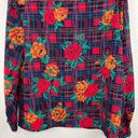 Cathy Daniels Multi color Floral Mock Neck Long Sleeve Button Blouse Top Size 10 Photo 12