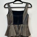 Alice + Olivia  Dahlia Metallic Peplum Mini Bodycon Tank Dress Size 6 Photo 7