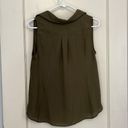 Banana Republic Olive Green sleeveless collared blouse. Size M.  blouse. Photo 3