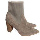 Oasis Society Grey Sock Heeled Booties Size  9 Photo 2