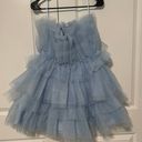 Audrey Parks Light Blue Ruffle Dress Photo 1