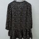 ZARA  || Bishop Sleeve Abstract Leopard Print Ruffled Dress Photo 3