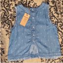 Thread and Supply  soft jean sleeveless top BNWT XS Photo 1