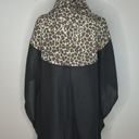 Lane Bryant  Sweater Womens 18/20 Black Leopard Print Poncho Hood Casual Comfy Photo 4