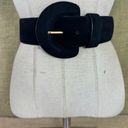 Amanda Smith Vintage  Wide Black Suede Belt And Buckle Small 26-30 In Photo 13
