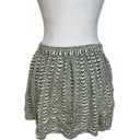 American Eagle Green & White Aztec Stripes Print Circle Mini Skirt Size Medium Photo 2