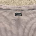 RVCA Women’s  Purple Ribbed Button Up Top Shirt Size L Photo 4