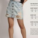 One Teaspoon  viper high  waist button mini destructed denim skirt size 26 Photo 6