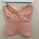 Herve Leger  Pink Bandage Strapless Top Photo 6