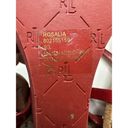 Ralph Lauren LAUREN  Rosalia Red T-Strap Wedge Cork Shoes Women's Size 9B Photo 8