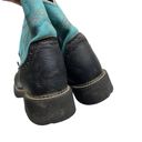 Justin Boots JUSTIN GYPSY Women's Leather Cowgirl Roper Boots Turquoise Black L9905 Size 7.5B Photo 4