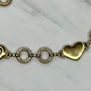 Vintage Heart Toggle Gold Tone Metal Chain Link Belt OS One Size Photo 6