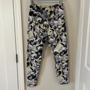 Balance Collection Grey/Black/Yellow floral pattern leggings in size Large Photo 2