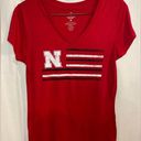 Colosseum NEW Nebraska Cornhuskers NU Huskers Red  Short Sleeve‎ Shirt Women's L Photo 0