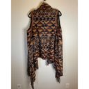 Tracy Reese NEW Plenty by  Brown Canton Wool Fringe Vest w Faux Leather Trim XS/S Photo 1