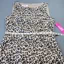 Krass&co 9& Womens Dress Size S Tan Midi Preppy Leopard Sleeveless Shift Round Neck Zip Photo 4