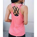 Zyia  Active Flamingo Pink Twist Back Tank Top Size XXS Photo 1