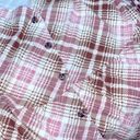 indigo. Rose pink plaid boho babydoll top size 2X Photo 4