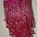 Y2K Barbie Pink Beaded Fringe Sequin Crossbody Mini Bag Purse Photo 1