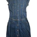 Tommy Hilfiger Vintage Tommy Jeans Y2K Denim Short Sleeve Button Front Jean Dress Stretch Sz S Photo 0