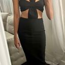 RUNAWAY THE LABEL Black Cutout Turtleneck Bodycon Maxi Dress Photo 0