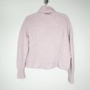 360 Cashmere  Womens Sweater Waffle Knit Long Sleeve Turtleneck Pullover Pink M Photo 1