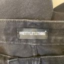 Pretty Little Thing  Black High Rise Distressed Button Fly Demim Jeans EUC Sz Photo 5