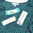 Nine Britton NWT Stitch Fix  Cavanna Faux Wrap Blouse Teal Green Size SP Photo 5