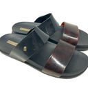 Melissa  Cosmic 15 Double Strap Slide Sandals Black Tortoiseshell Size US 8 Photo 0