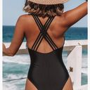 Beachsissi Women One Piece Swimsuit Sexy Deep V Neck Cross Back Bathing Suit Photo 5