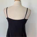 Esprit Vintage 90’s Solid Black Cotton Ruffle Sleeveless V-Neck Dress Photo 9