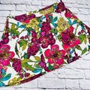 Lane Bryant  Skirt Womens Size 26 White Multi Color Floral Stretch A-Line Mini Photo 0