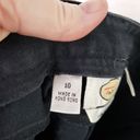 Talbots  Jeans Women 10 Black Denim Stretch Straight Leg Zip Fly Embroidery Retro Photo 3