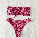 Amazon NWOT Floral Bandeau Bikini Set Photo 0